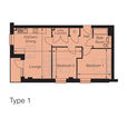 Floorplan for Flat 21, Francis Bacon House, Bricket Road